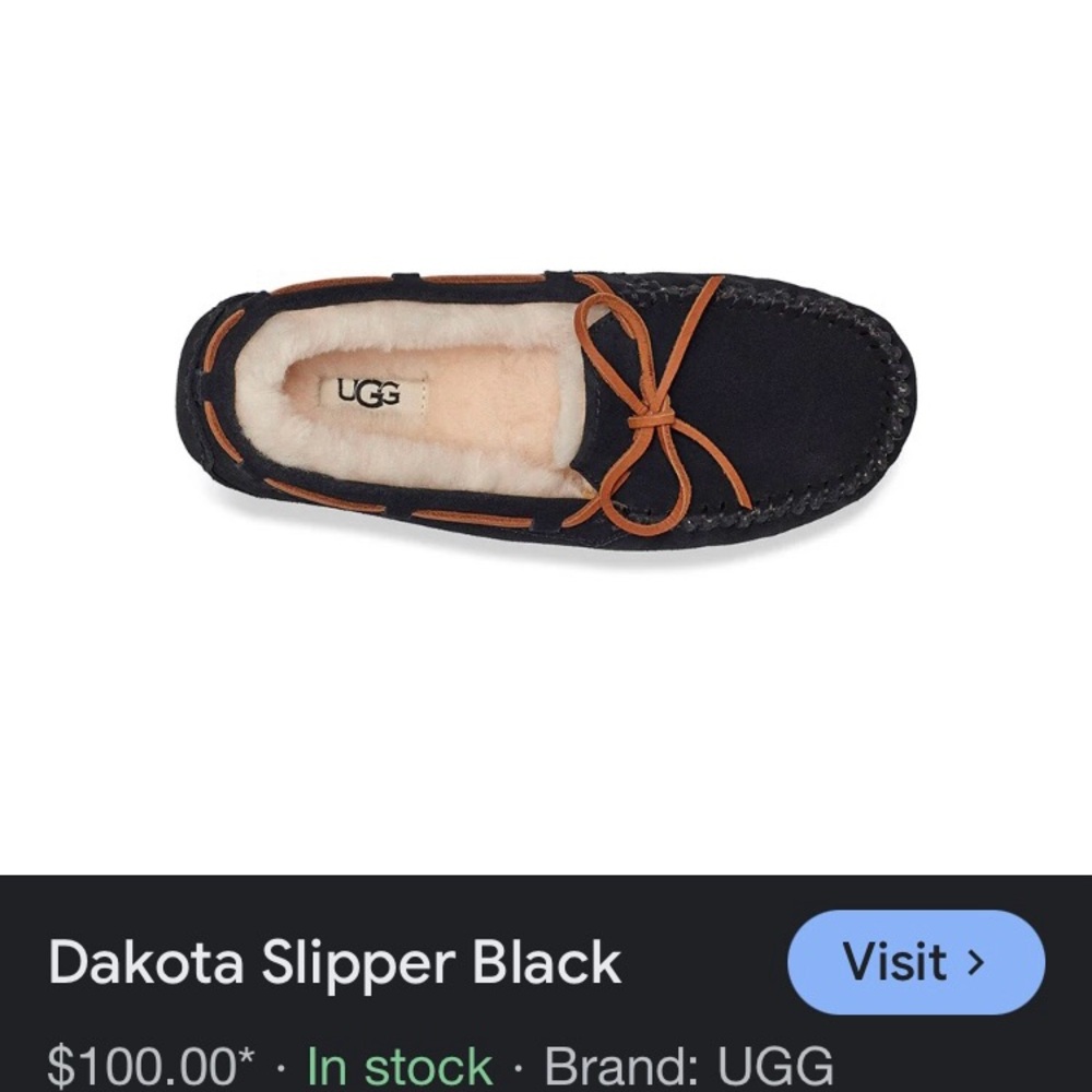 UGG Black and Brown Moccasins for Women DAKOTA